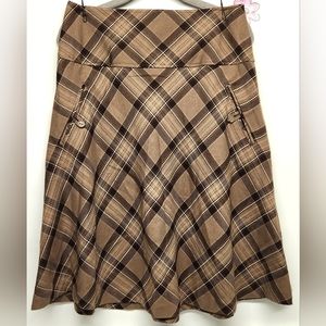 east5th Brown Tan A-line Skirt Size 10